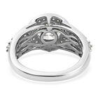 88 Facetten Moissanit-Ring, 925 Silber platiniert  ca. 1,90 ct image number 5