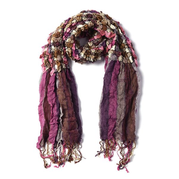 Bedruckter Schal mit Quasten, Grün image number 3