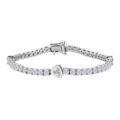 D&rsquo;joy Moissanit Armband ca. 20 cm 925 Silber rhodiniert ca. 6,93 ct.