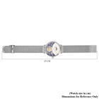 GENOA - Mondphasenuhr mit Schwungrad, Automatikwerk, blaues Ziffernblatt mit Milanese Armband im Silberton, wasserdicht image number 6