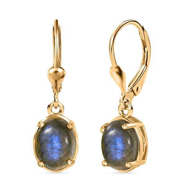 D'Joy AAA Labradorit Ohrringe 925 Silber 750 Gelbgold Vermeil ca. 3.83 ct image number 0