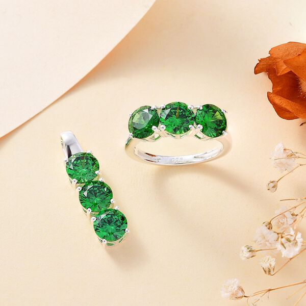 Gr&uuml;nes Zirkonia-Schmuckset image number 2