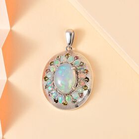 Nat&uuml;rlicher, &auml;thiopischer Welo Opal und Multi-Turmaline-Anh&auml;nger - 6,73 ct.
