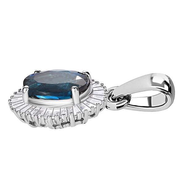 RHAPSODY AAAA Monte Belo Indigolith und VS-EF Diamant Anh&auml;nger in 950 Platin - 1,11 ct. image number 6