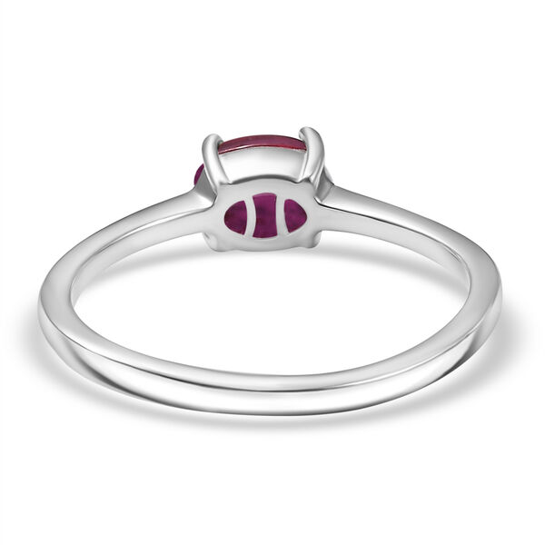 AA Afrikanischer Rubin (Fissure gef&uuml;llt) Ring 925 Silber (Gr&ouml;&szlig;e 19.00) ca. 1,34 ct image number 5