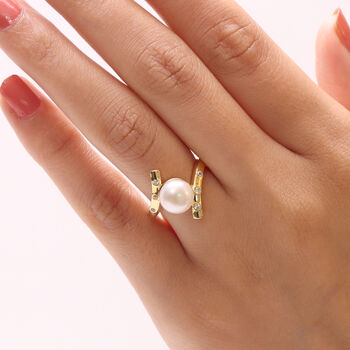 EverTrue S&uuml;&szlig;wasser Perle und Zirkon Ring