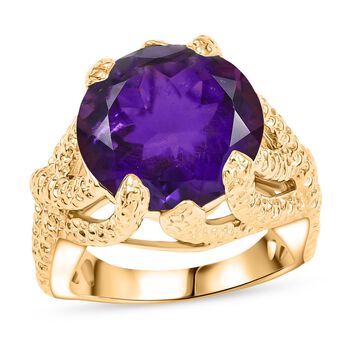 Afrikanischer Amethyst Ring Messing (Gr&ouml;&szlig;e 19.00) ca. 9,76 ct