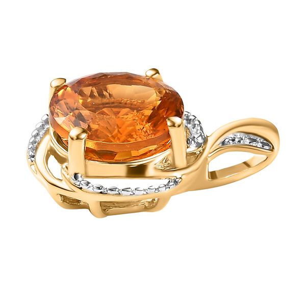 AA Serra Gaucha Citrin Anh&auml;nger, 925 Silber Gelbgold Vermeil, ca. 3.70 ct image number 4