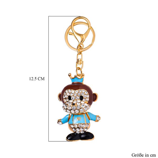 3 Stück Dekorativer Schlüsselanhänger, Äffchen, Mäuschen, Hundchen, mehrfarbig image number 8