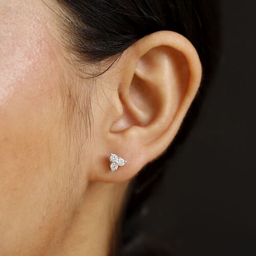 LUXURIANT DIAMOND- SI Labor Diamant Ohrringe, 925 Silber rhodiniert - 0,50 ct. image number 3