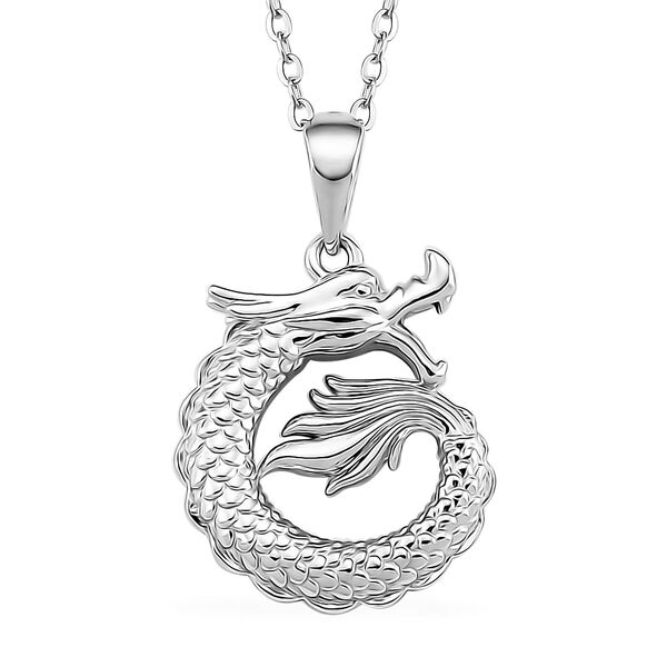 Drachen Anh&auml;nger mit 45cm Kette in 950 Platin