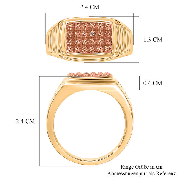EVER TRUE Nat&uuml;rlicher Champagner Diamant Ring Nickelfreies Messing (Gr&ouml;&szlig;e 21.00) ca. 0,00 ct image number 6