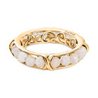 EVER TRUE Weißer Mondstein Ring Nickelfreies Messing (Größe 19.00) ca. 2,78 ct