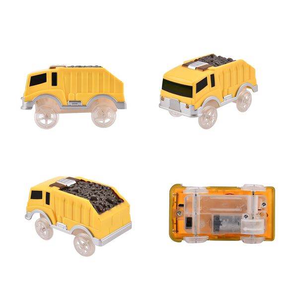 Flexibler, Eisenbahn mit leuchtendem Wagen, 162-teiliges Set image number 5