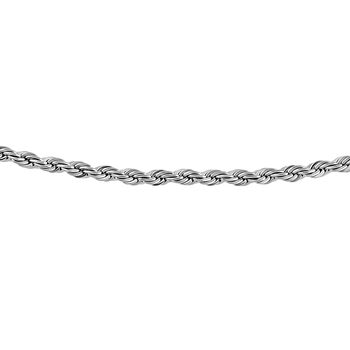 2er-Set - 50+2,5cm Fischgr&auml;t- und 55,8+2,5cm Kordelkette in Silberton