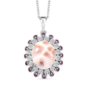 D’joy AA Natrolith, Weißer Zirkon Schmuckset 925 Silber rhodiniert ca. 6,26 ct.