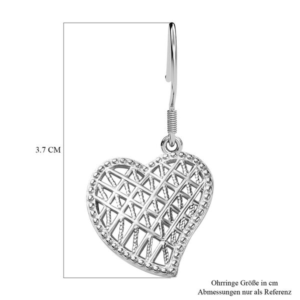 Herz Ohrringe, 925 Silber rhodiniert image number 5