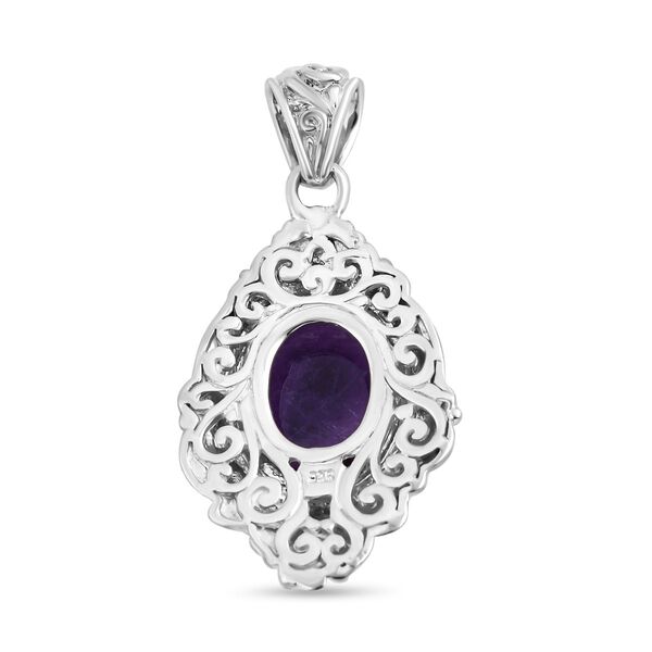 Royal Bali - Afrikanischer Amethyst Anh&auml;nger, 925 Silber, ca. 12.00 ct image number 4