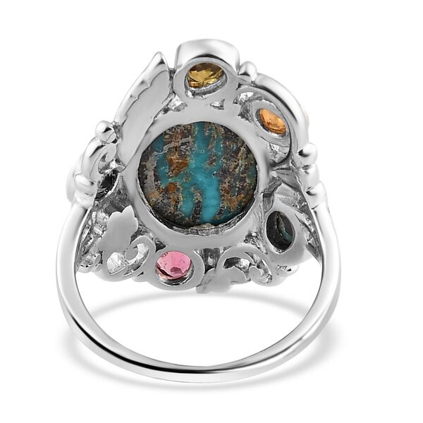 Sierra Nevada Türkis und Mehrfach-Turmalin-Ring - 7,04 ct. image number 6