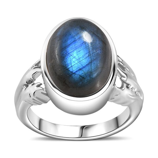 Labradorit Ring 950 Kupfer (Größe 18.00) ca. 7,03 ct image number 5