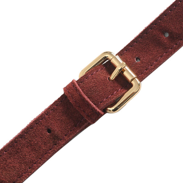 Crossbody Tasche aus 100% echtem Leder, Größe 33x3,8x25,4 cm, Weinrot image number 6