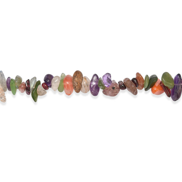 Mehrfarbig Edelsteine Halskette 70 cm ca. 265.00 ct image number 6