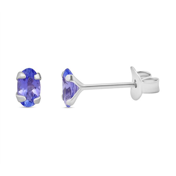 Tansanit Ohrringe, 925 Silber rhodiniert - 0,44 ct.