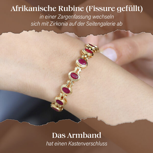 Afrikanisches Rubin und Zirkon Armband image number 3