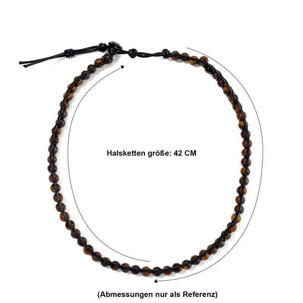 Flexible gelbe Tigerauge Halskette - 80 ct. image number 7