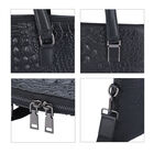 Crossbody-Tasche aus 100% echtem Leder, Größe 37x7x28 cm, Schwarz image number 2