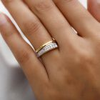 Diamant-Ring, 925 Silber Gelbgold Vermeil  ca. 0,33 ct image number 2