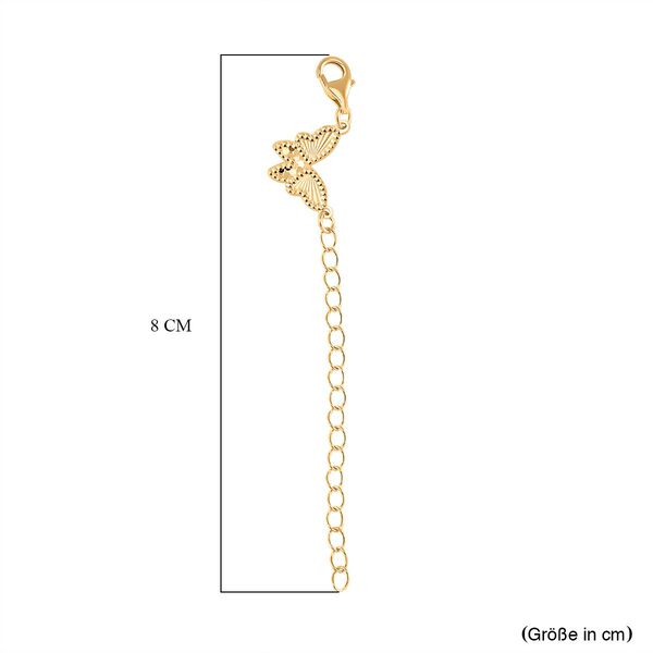 Karabinerverschluss mit Extender, vergoldetes 925er Silber image number 4