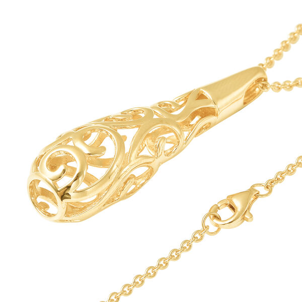 Lucy Q Drip Kollektion - Anhänger mit Kette, ca. 50-75 cm, 925 Silber 925 Silber vergoldet ca. 11,26g image number 4