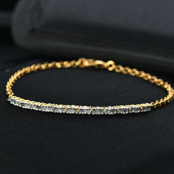 EverTrue 19cm Armband mit Diamantakzenten in Goldton
