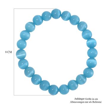 Flexibles blaues Katzenaugen Armband mit Chatoyance-Effekt