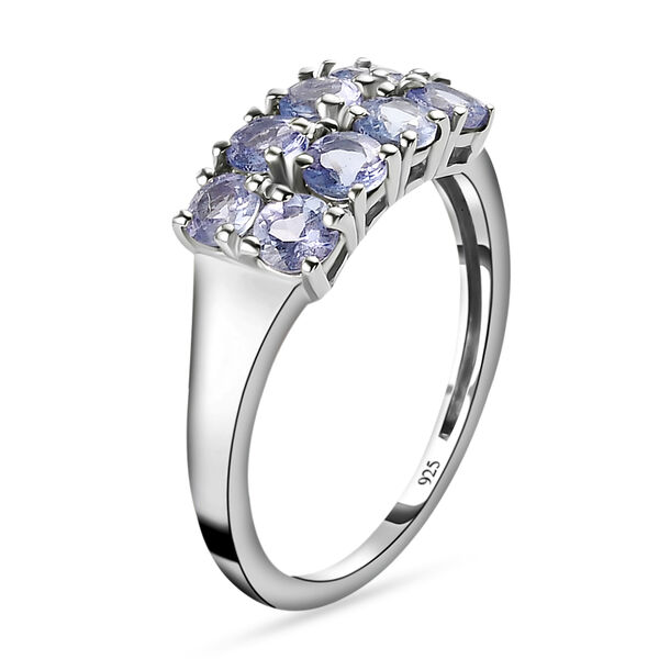 Tansanit-Ring, 925 Silber platiniert  ca. 0,86 ct image number 5