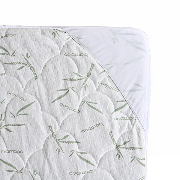 Bamboo Matratzenschoner wasserdicht, Jacquard Gewebe, 150x200cm, Wei&szlig; image number 2