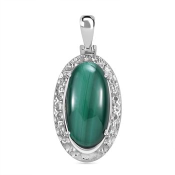 Malachit Anh&auml;nger  Edelstahl ca. 15.06 ct