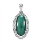 Malachit Anhänger  Edelstahl ca. 15.06 ct