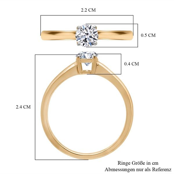 LUXURIANT DIAMOND - Lab Grown Diamant VS-EF SGL zertifiziert Ring 375 Gold (Größe 18.00) ca. 0,50 ct image number 5