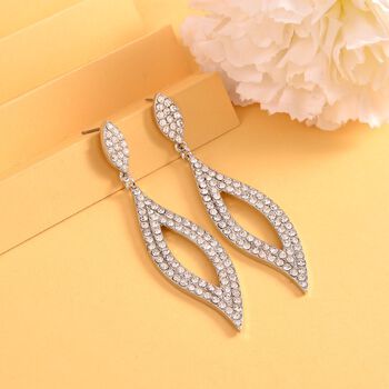 Wei&szlig;e Kristall-Ohrringe - 5 ct.