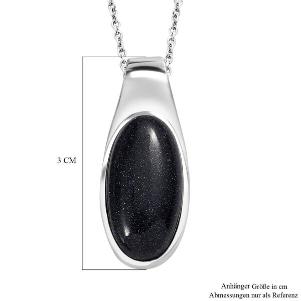 AAA blauer Sandstein-Anh&auml;nger mit 50cm Kette - 10,50 ct. image number 7