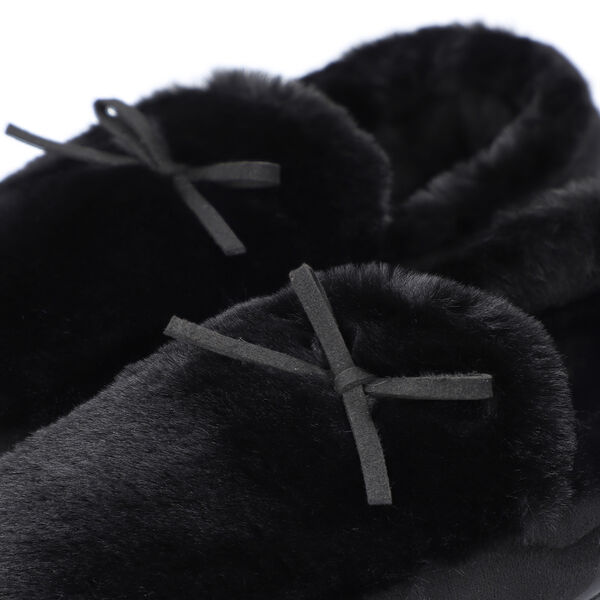 Kuschelige, warme Kunstfell Hausschuhe mit gepolsterter Sohle, Größe 36-37, Schwarz image number 5