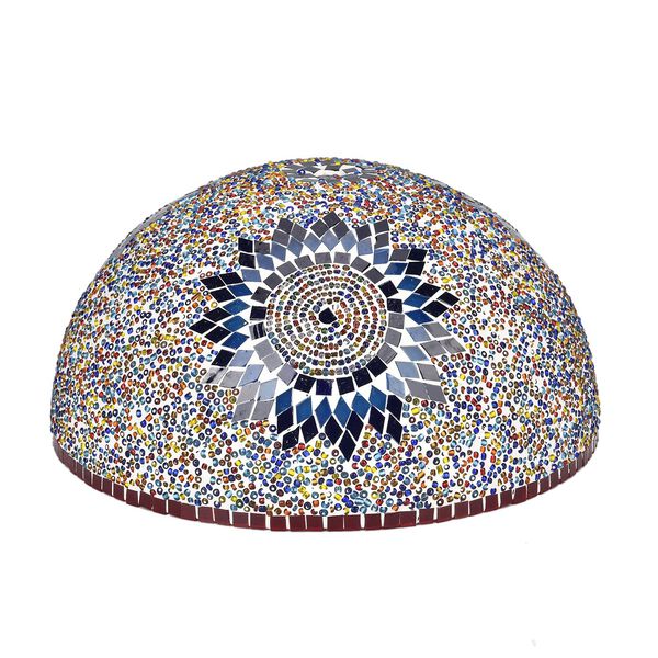 K&uuml;nstlerische Marokkanische Mosaikglas-Tischlampe mit Bronzefu&szlig;, Gr&ouml;&szlig;e 59cm, mehrfarbig image number 3