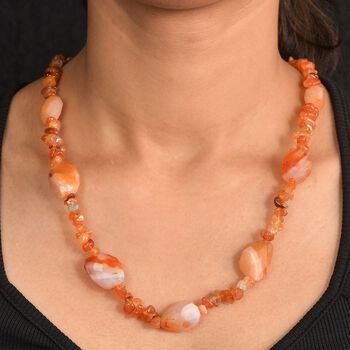 Karneol 60cm Halskette - 380 ct.