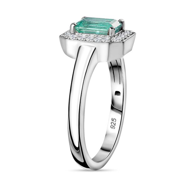 AAA Kagem sambischer Smaragd und Moissanit-Ring - 1,13 ct. image number 4