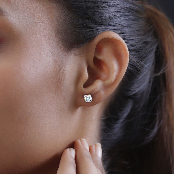 Funkelnde Königin- Nugget Moissanit Ohrringe- 1,31 ct. image number 3