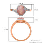 Natürlicher rosa und weißer Diamant Ring, 925 Silber Roségold Vermeil (Größe 20.00) ca. 0.50 ct image number 5