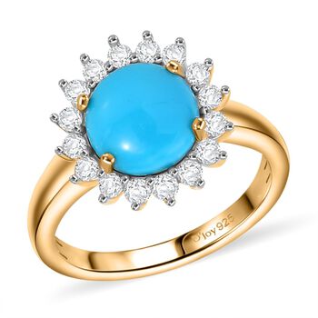 D&rsquo;Joy AA Sleeping Beauty T&uuml;rkis und Zirkon Ring - 2,39 ct.