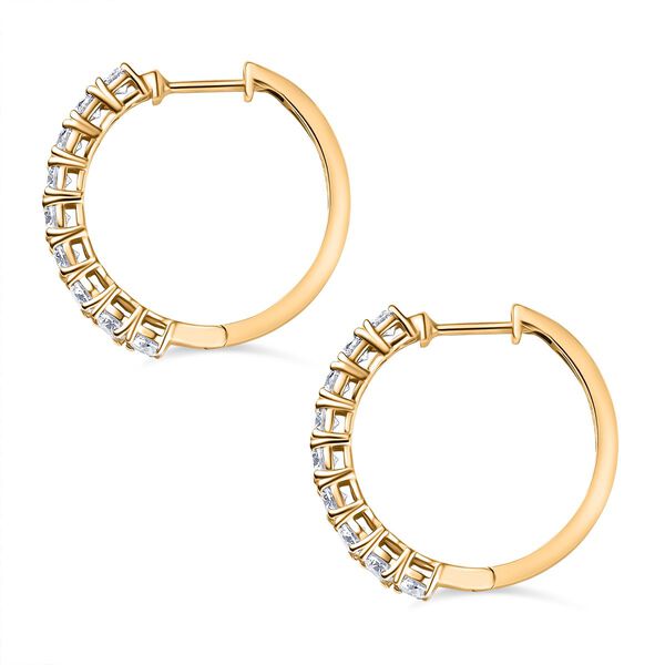 D'Joy Moissanit Ohrringe, 925 Silber 750 Gelbgold Vermeil - 1,85 ct. image number 4